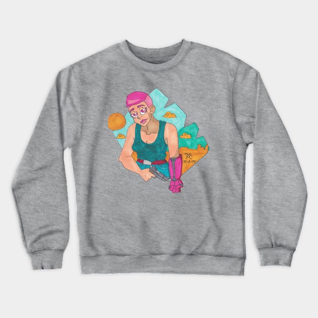 Apocalypse Girl Crewneck Sweatshirt by The Beautiful Egg